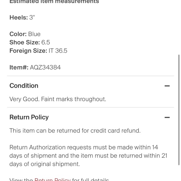 Last chance! Aquazzura blue belgravia heels 6.5 36.5 - Picture 6 of 6